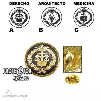 Pin Carrera de Derecho Damasquinado