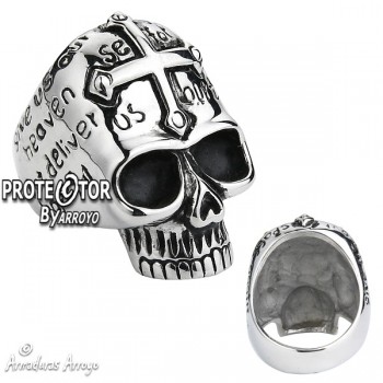 Anillo Calabera Cruz 