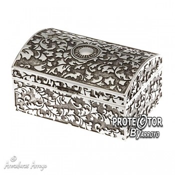 Caja Joyero Metal Plateado