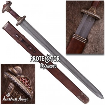 Espada Vikinga Damasco Vendel Bronce