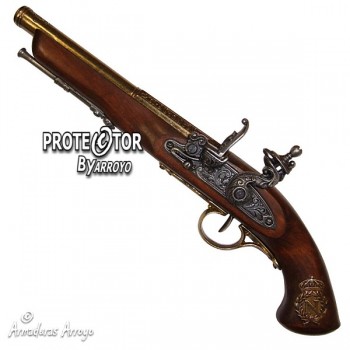 Pistola Zurda Chispa Francesa Siglo XVIII 