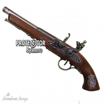 Pistola Zurda Chispa Francesa Siglo XVIII 