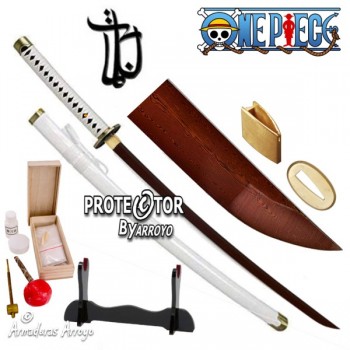 Katana Roronoa Zoro Wado Ichi Monji Damasco Forjada