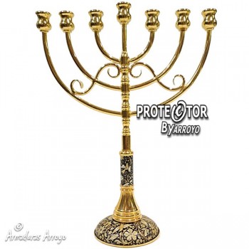 Candelabro Damasquinado Menora