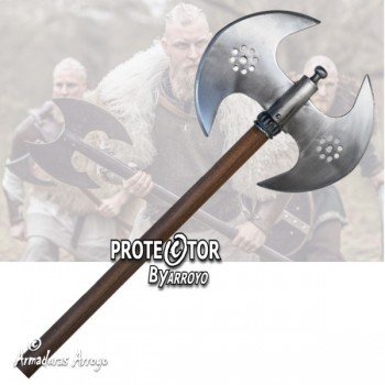 Hacha Vikingo Combate Doble Hoja