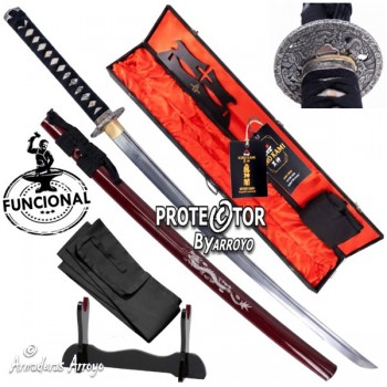 Katana Samurai Forjada Damasco
