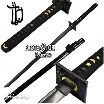 Katana Ninjato Forjado Damasco
